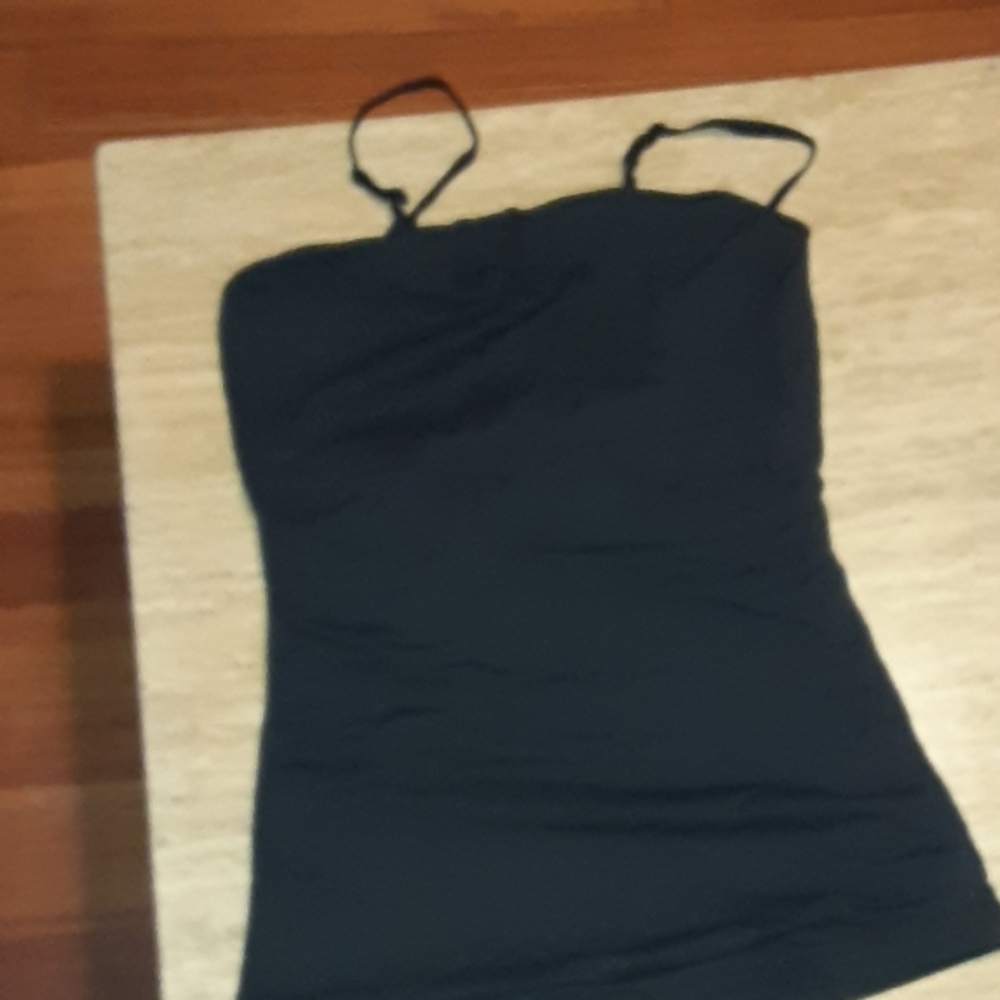 Black form fitting tank top